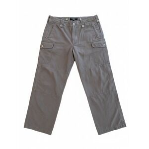 The J. Peterman Company Men British Army Cargo Pants Gray Sz34(Fits 36x29)Cotton